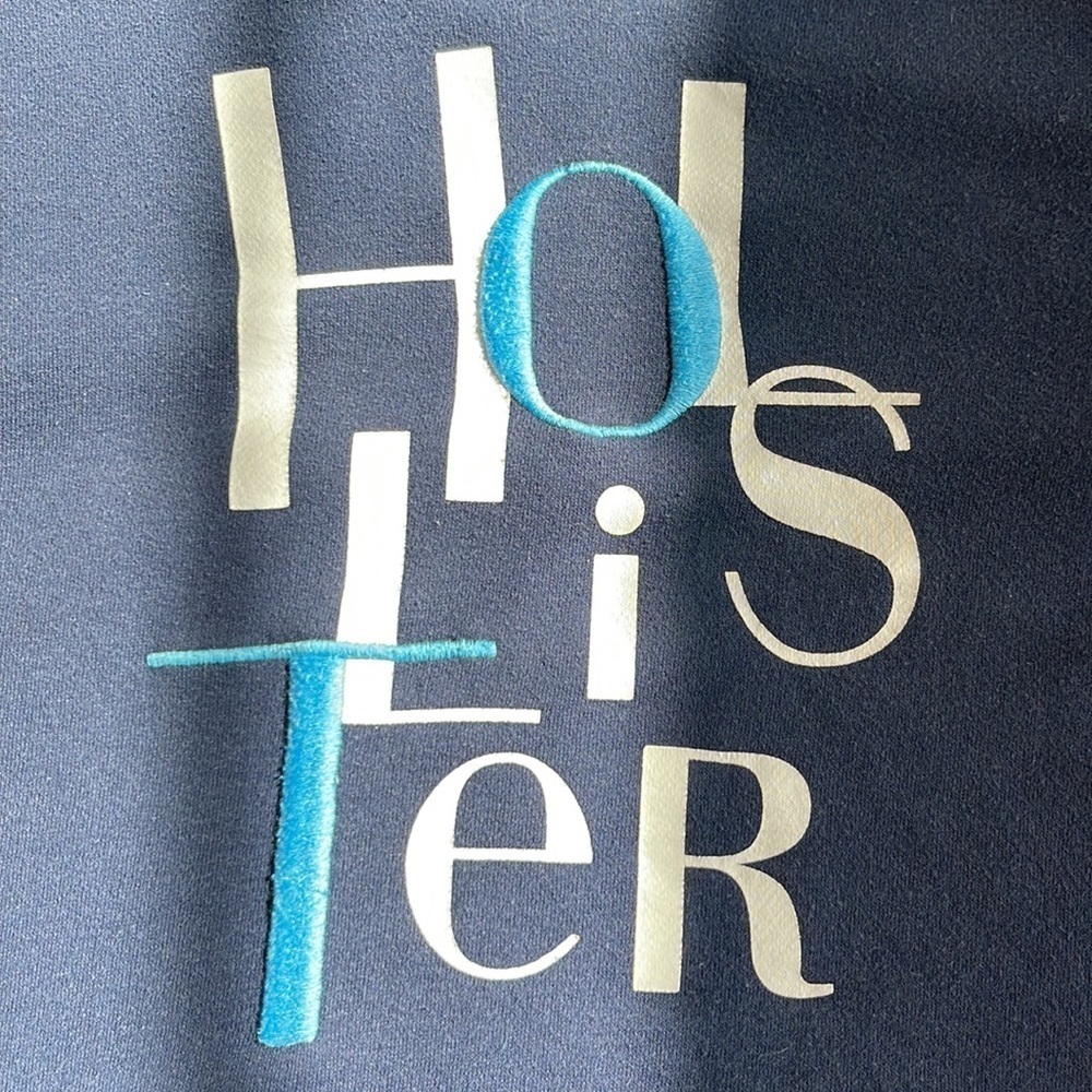 HOLLISTER hoodie navy blue with logo XS - Picture 2 of 9